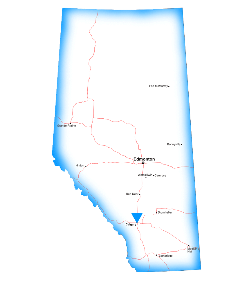 Map of Alberta
