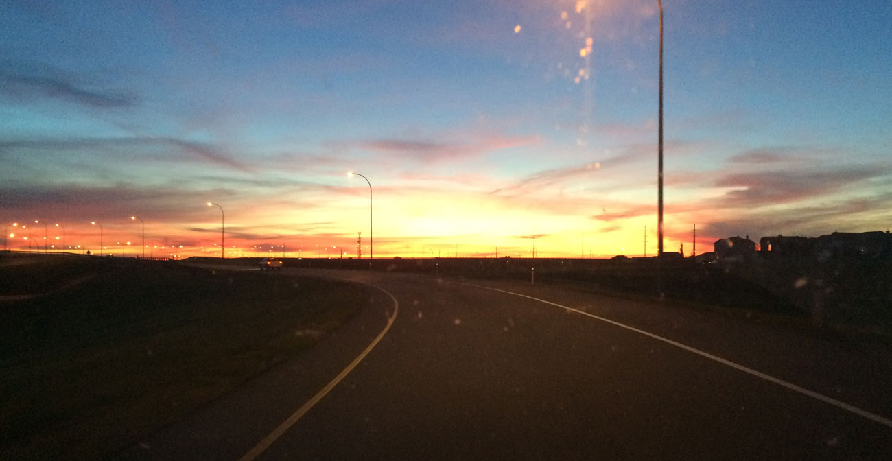 Sun Set in Calgary AB